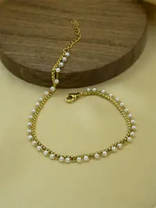 ARTKLIM Gold-Plated Artificial Stones Anklet