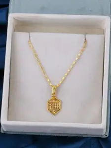 DressBerry Gold-Plated Minimal Chains With Contemporary Pendant