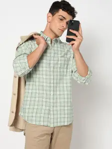 Blue Buddha Men Tartan Checks Checked Tailored Fit Cotton Casual Shirt