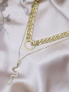 Adwitiya Collection Brass Gold-Plated Necklace