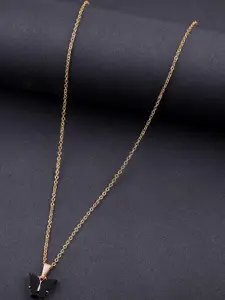 DressBerry Elegant Gold-Plated Chain with Butterfly Pendant