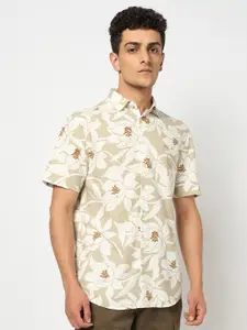 Blue Buddha  Cutaway Collar Casual Shirt