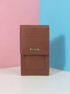 Metro Women Geometric Textured Leather Envelope