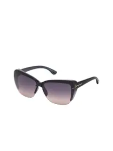 Tom Ford Women Half Rim Butterfly with UV Protected Sunglasses FT0457 67 20B