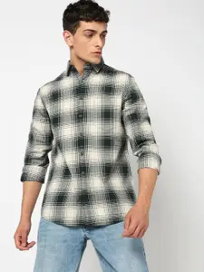 Blue Buddha Men Tailored Fit Checked Casual Shirt