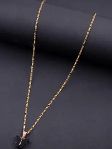DressBerry Elegant Gold-Plated Chain with Butterfly Pendant