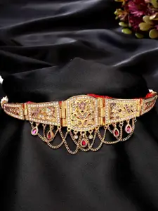 Anouk Women Gold-Plated Cubic Zirconia Stone Studded Rajputi Choker Necklace