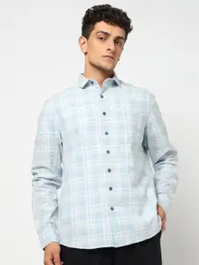 Blue Buddha Men Tailored Fit Checked Casual Shirt