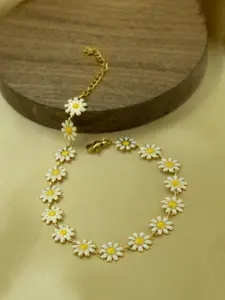 ARTKLIM Gold-Plated Artificial Stones Anklet