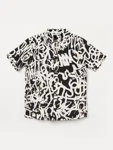 Fame Forever by Lifestyle Boys Abstract Printed Cotton Spread Collar Casual Shirt