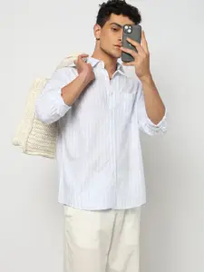 Blue Buddha Men Tailored Fit Striped Casual Shirt