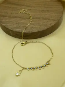 ARTKLIM Gold-Plated Artificial Stones Anklet