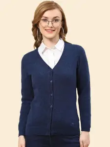 Monte Carlo Women Solid Woollen Regular Cardigan Sweaters
