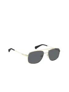 Polaroid Men UV Protected Lens Full Rim Rectangle Sunglasses