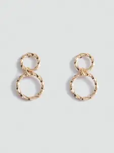 MANGO Circular Drop Earrings