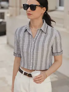 DressBerry Women Classic Gingham Checks Checked Casual Shirt