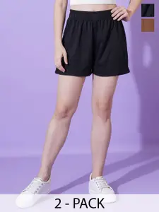 Moda Rapido Women Shorts (Pack of 2)