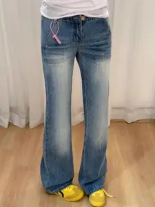 StyleCast Women Comfort Relaxed Fit High-Rise Light Fade Cotton Stretchable Jeans