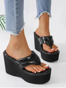GLO GLAMP Women Solid Open Toe Wedge Regular Sandals