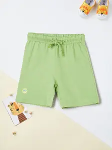 max Boys Green Printed Shorts