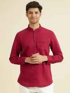 Manyavar Splendour Men Mandarin Collar Short Kurta