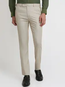 Park Avenue Men Solid Slim Fit Mid-Rise Regular Trousers