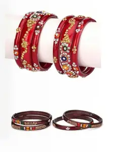 Somil Fashionable Glass Bangles/Kada Set of 2