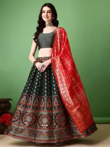 LADY SHOPI Ready to Wear Lehenga & Unstitched Blouse With Dupatta