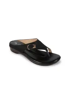 BIG BIRD FOOTWEAR  Women PU Casual Regular T-Strap Flats with Buckles