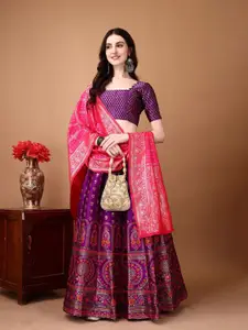 JULEE Ready to Wear Jacquard  Lehenga & Unstitched Blouse With Dupatta