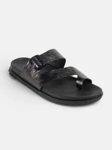J.FONTINI Men Leather Comfort Sandals