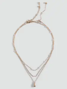 MANGO Set Of 3 Bead Studded & Pendant Chains