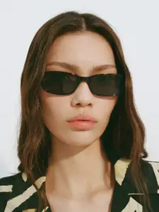 MANGO Women Rectangle Sunglasses with UV Protected Lens