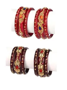 Somil Women Set Of 12 Studded Bangles