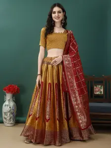 LADY SHOPI Ready to Wear Lehenga & Unstitched Blouse With Dupatta
