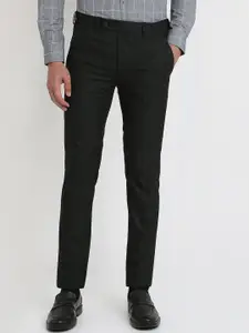 Park Avenue Men Checked Slim Fit Trousers