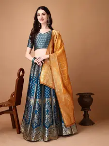 LADY SHOPI Ready to Wear Lehenga & Unstitched Blouse With Dupatta
