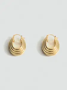 MANGO Oval Hoop Earrings