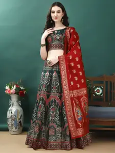 A TO Z CART Woven Design Zari Ready to Wear Lehenga & Unstitched Blouse With Dupatta
