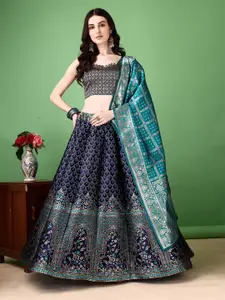 LADY SHOPI Ready to Wear Lehenga & Unstitched Blouse With Dupatta