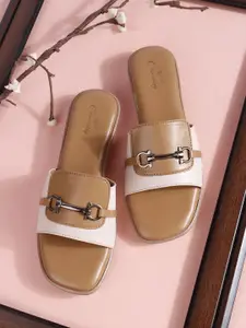 CHINRAAG Women Open Toe Flats with Buckles