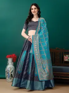 LADY SHOPI Ready to Wear Lehenga & Unstitched Blouse With Dupatta