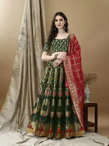 LADY SHOPI Ready to Wear Lehenga & Unstitched Blouse With Dupatta