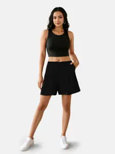 glitchez Women High-Rise Pleated Shorts