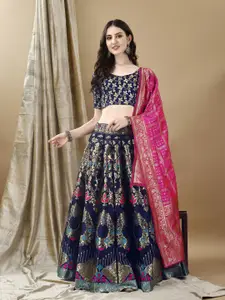 LADY SHOPI Ready to Wear Lehenga & Unstitched Blouse With Dupatta