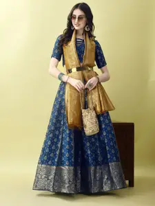JULEE Ready to Wear Jacquard Lehenga & Unstitched Blouse With Dupatta