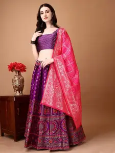 LADY SHOPI Ready to Wear Lehenga & Unstitched Blouse With Dupatta