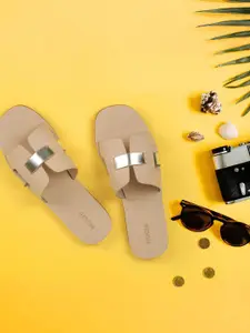 Mochi Women Casual Slip-On Open Toe Flats