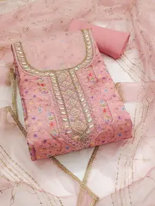 KALINI Embellished Organza Unstitched Dress Material