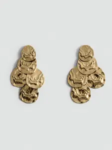 MANGO Contemporary Textured Drop Earrings